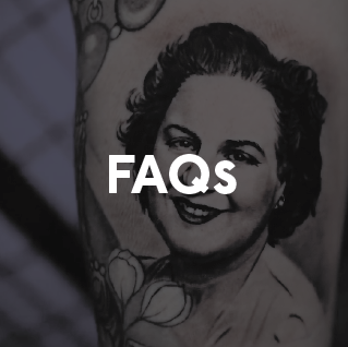 frequently asked questions, faq. faqs, tattoo shops, information, how to get a tattoo, how do you get an appointment, best portrait artists in ne, cesar perez, jason rodriguez, devynne dlubac